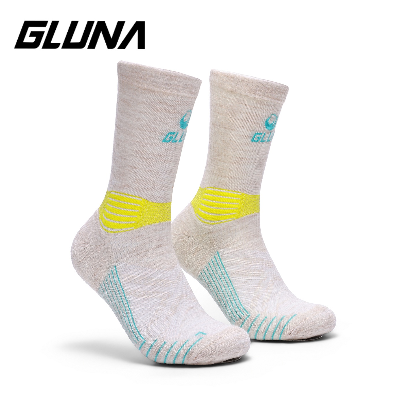 Wool Hiking Sock - GLUNA Sports Socks for Hiking Running