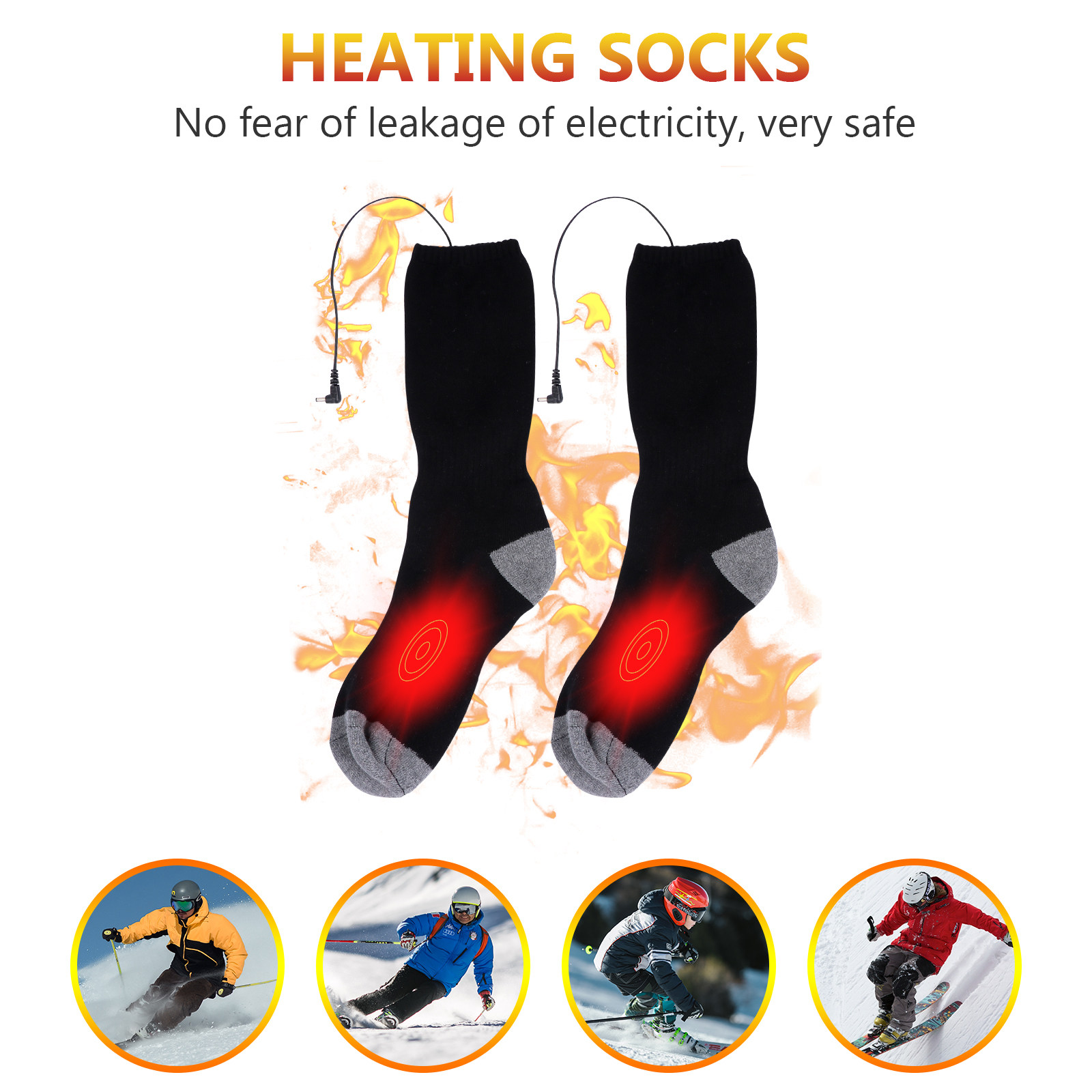 1Set Heating Socks USB Powered - Thermal Sock Winter 评论和价格