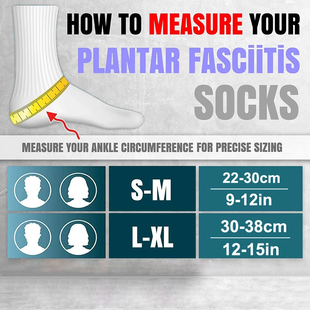 1Pair Plantar Fasciitis Compre - Ankle Brace Sock 评论和价格