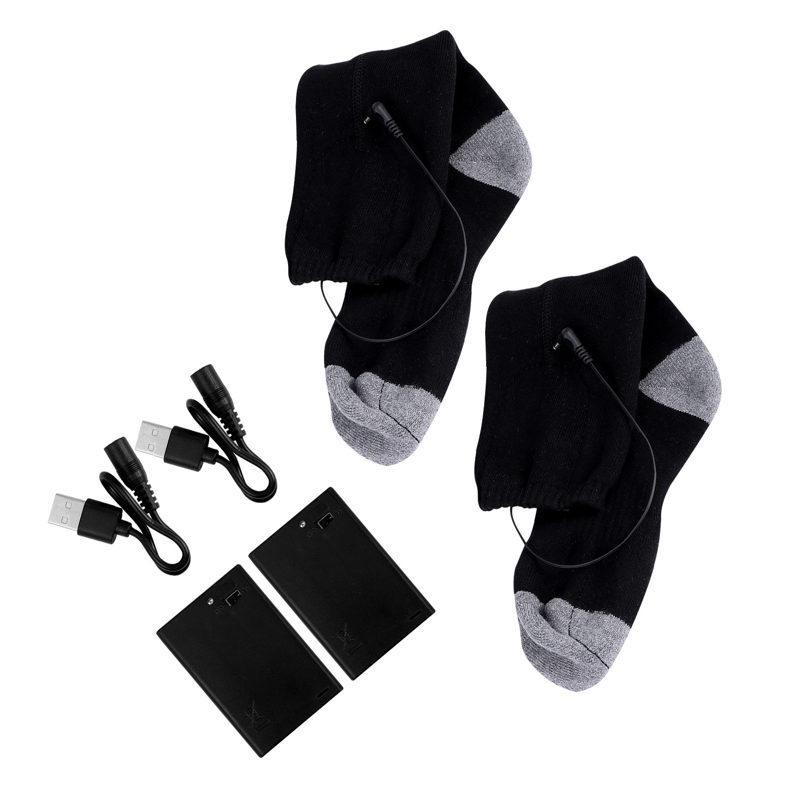 1Set Heated Socks USB Warm Fee - Thermal Sock Winter 评论和价格