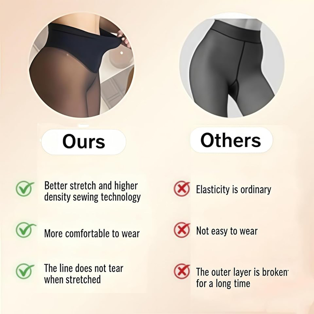 One Seam Fleece Lined Tights W - Tights Pantyhose Sheer 评论和价格