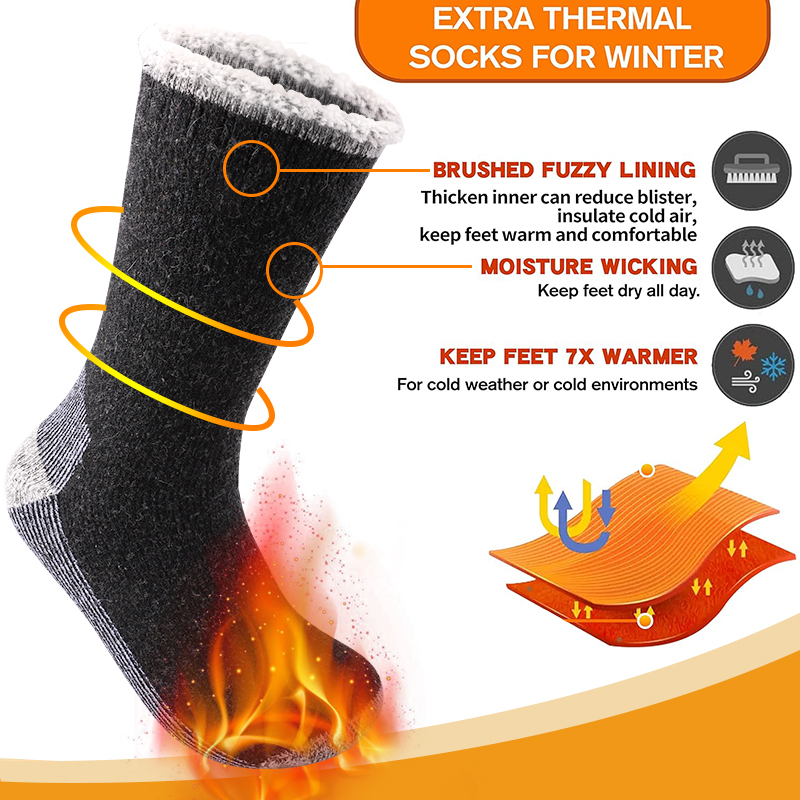 1 Pair Mens Merino Wool Warm S - Wool Hiking Sock 评论和价格