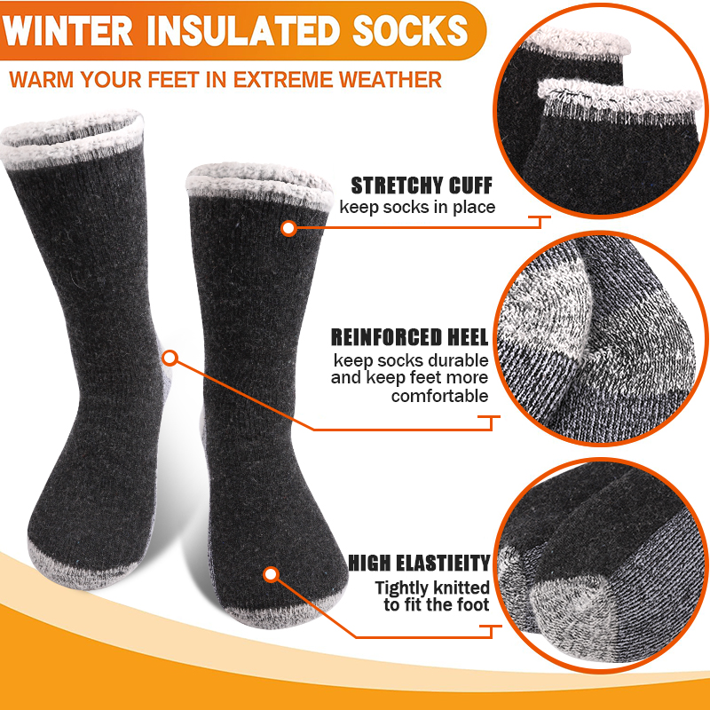 1 Pair Mens Merino Wool Warm S - Wool Hiking Sock 评论和价格