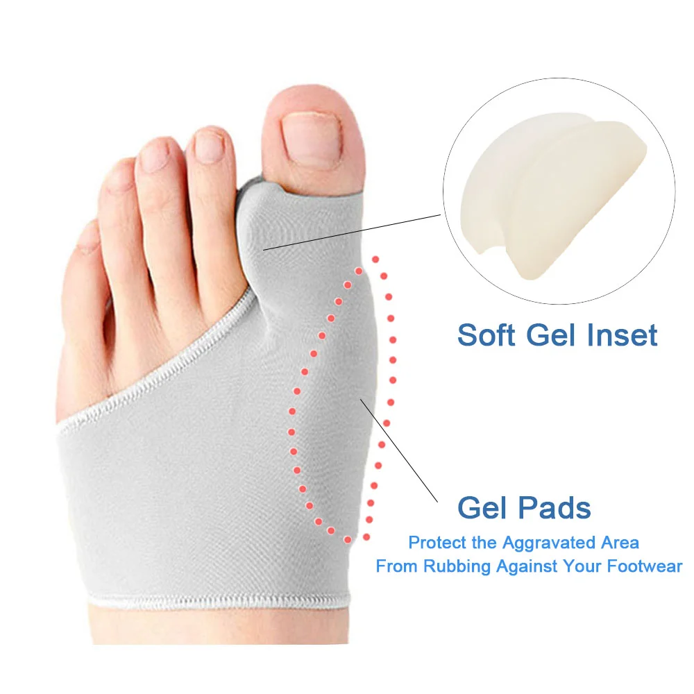 2Pcs Toe Separator Hallux Valg - Ankle Brace Sock 评论和价格